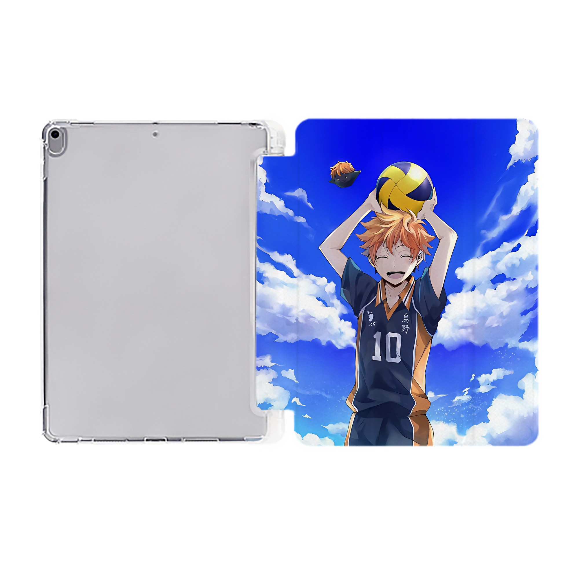 （画像用） ハイキュー!! Haikyu!! IPad ケース ペン収納付き 三つ折りスタンド PUレザー×シリコン 対応機種9.5/10.5/10.9インチ